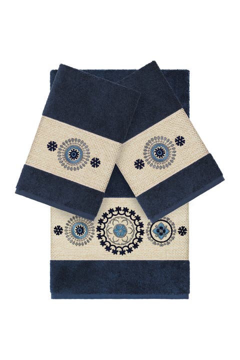 Isabell 3-Piece Embellished Towel - Midnight Blue