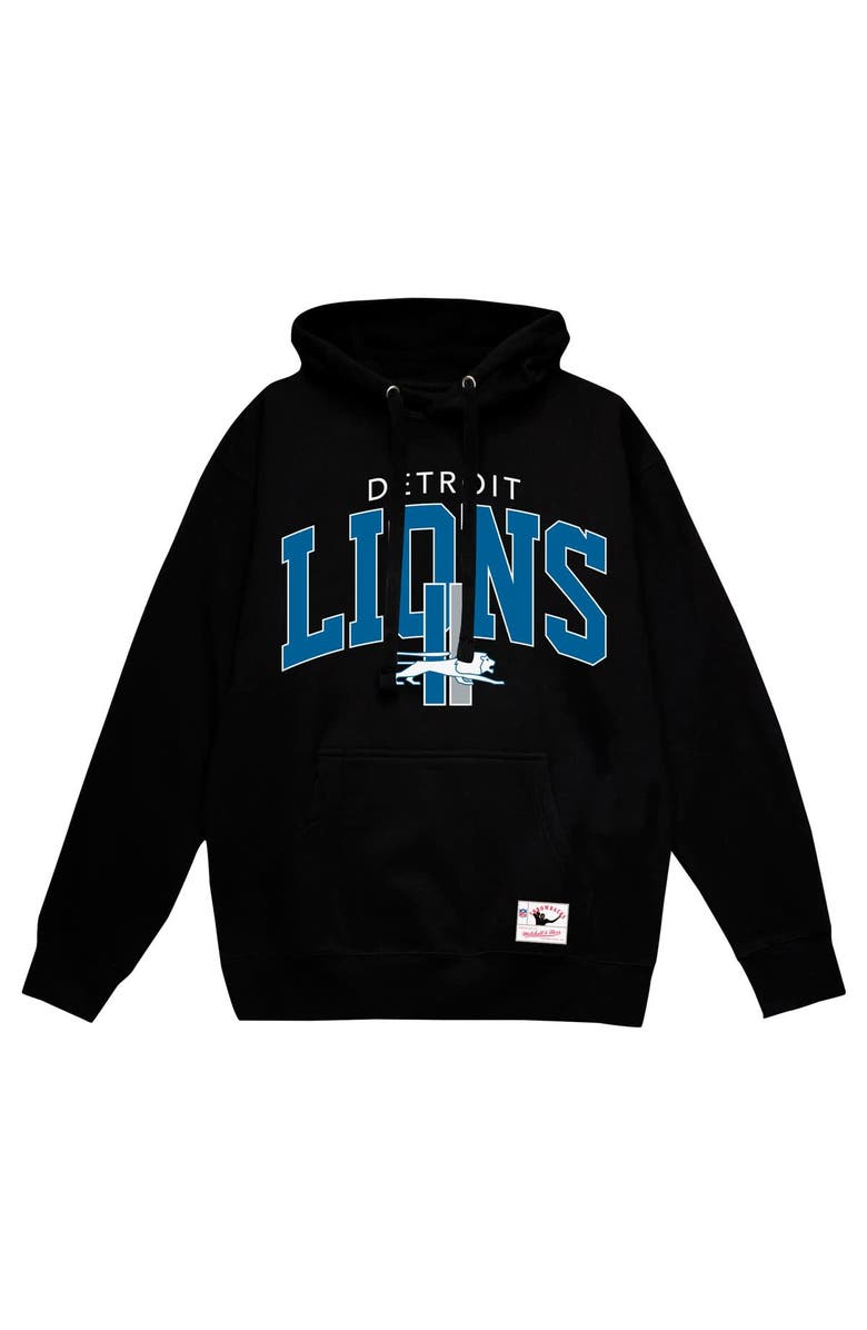 Mitchell & Ness Men's Mitchell & Ness Black Detroit Lions Vintage Arch Pullover Hoodie, Alternate, color, 