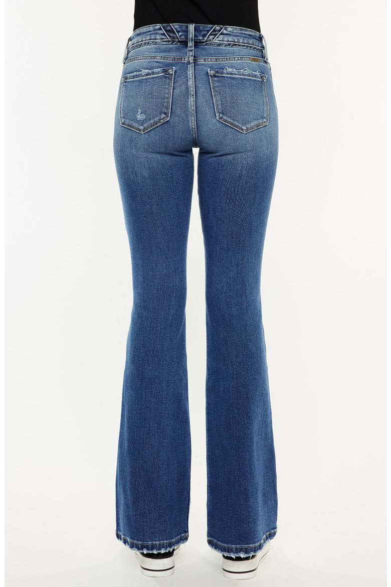 Marline Mid Rise Flare Jeans, Alternate, color, Dark Wash