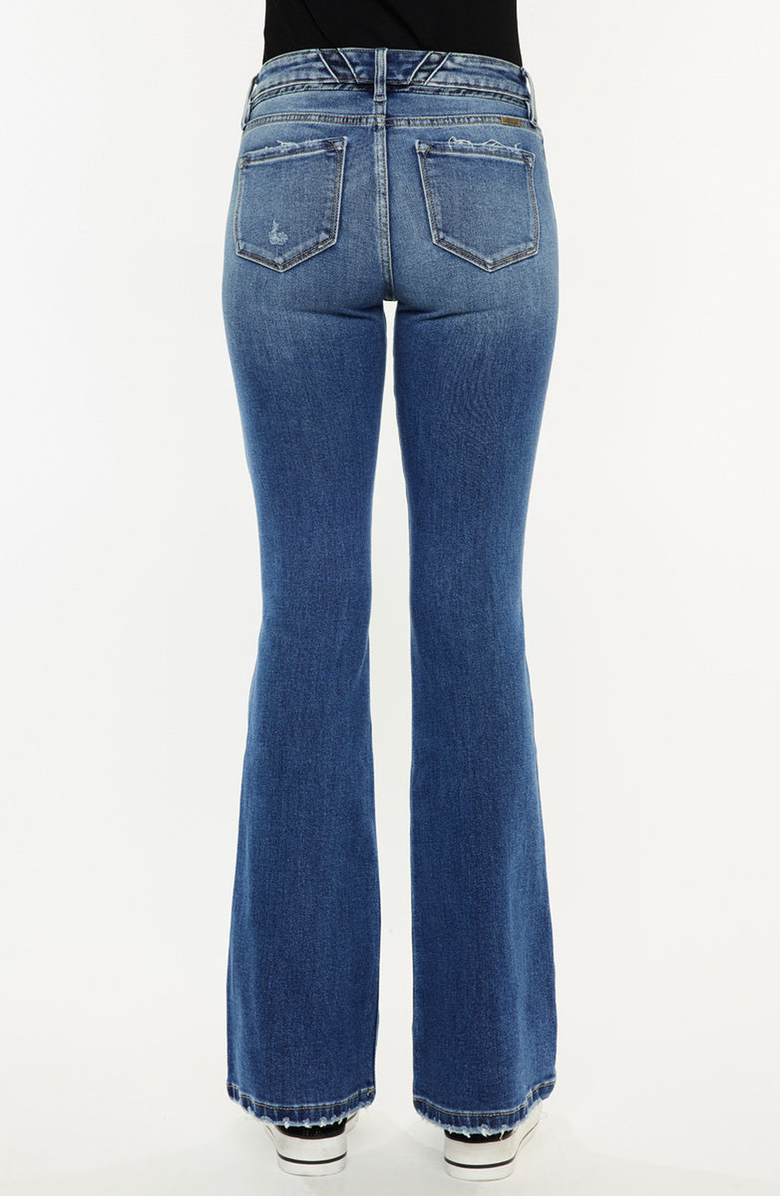 KanCan Marline Mid Rise Flare Jeans, Alternate, color, Dark Wash