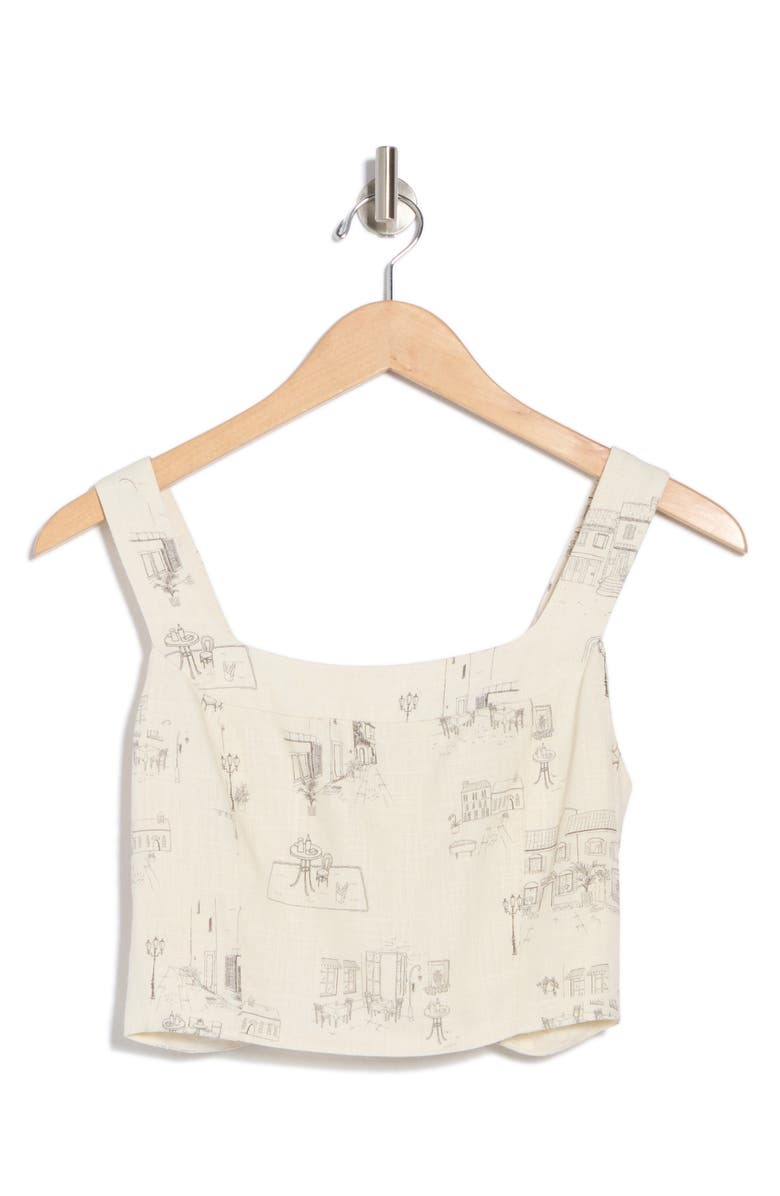 Elodie Wide Strap Crop Tank, Alternate, color, Natural