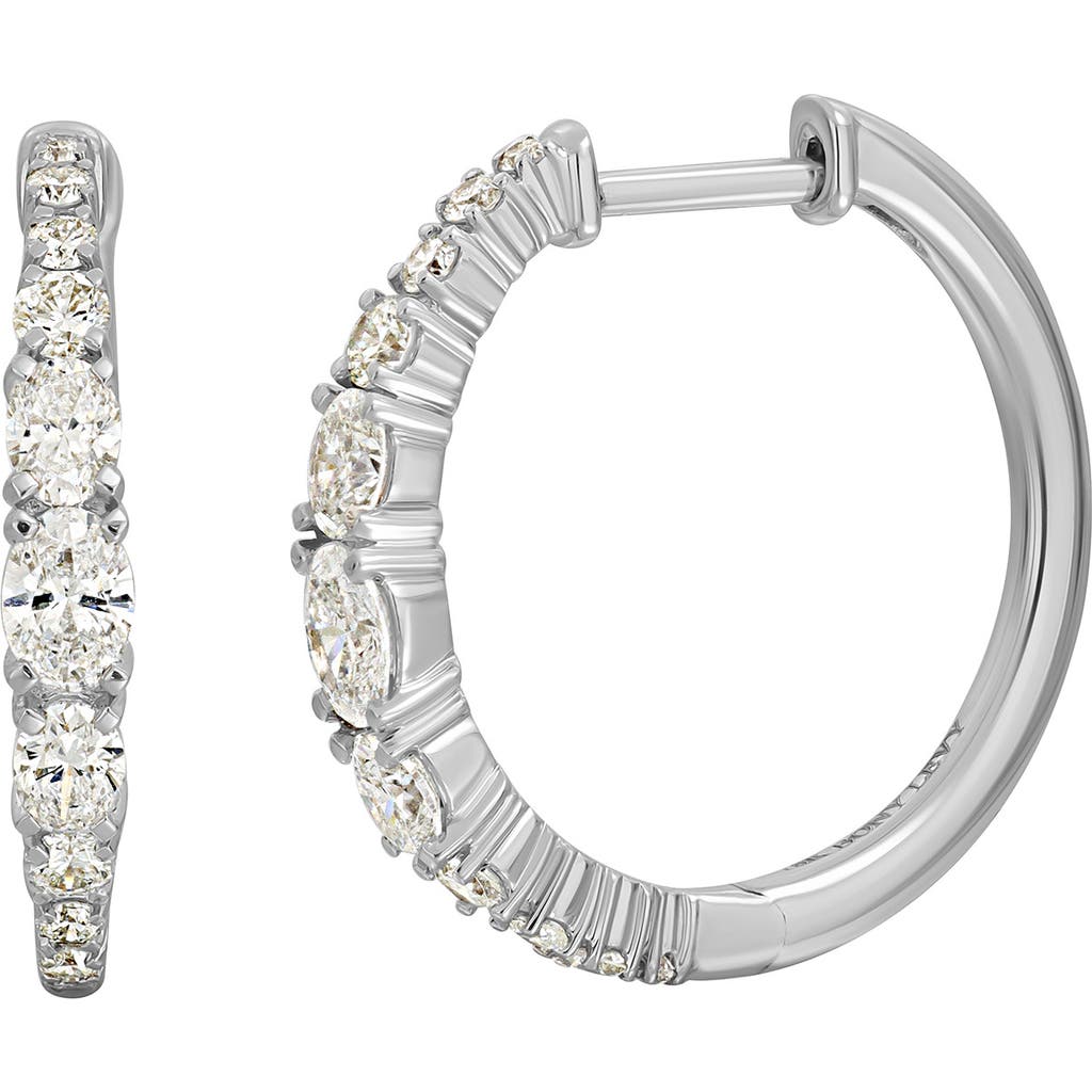 Bony Levy Audrey Oval & Round Diamond Huggie Hoop Earrings