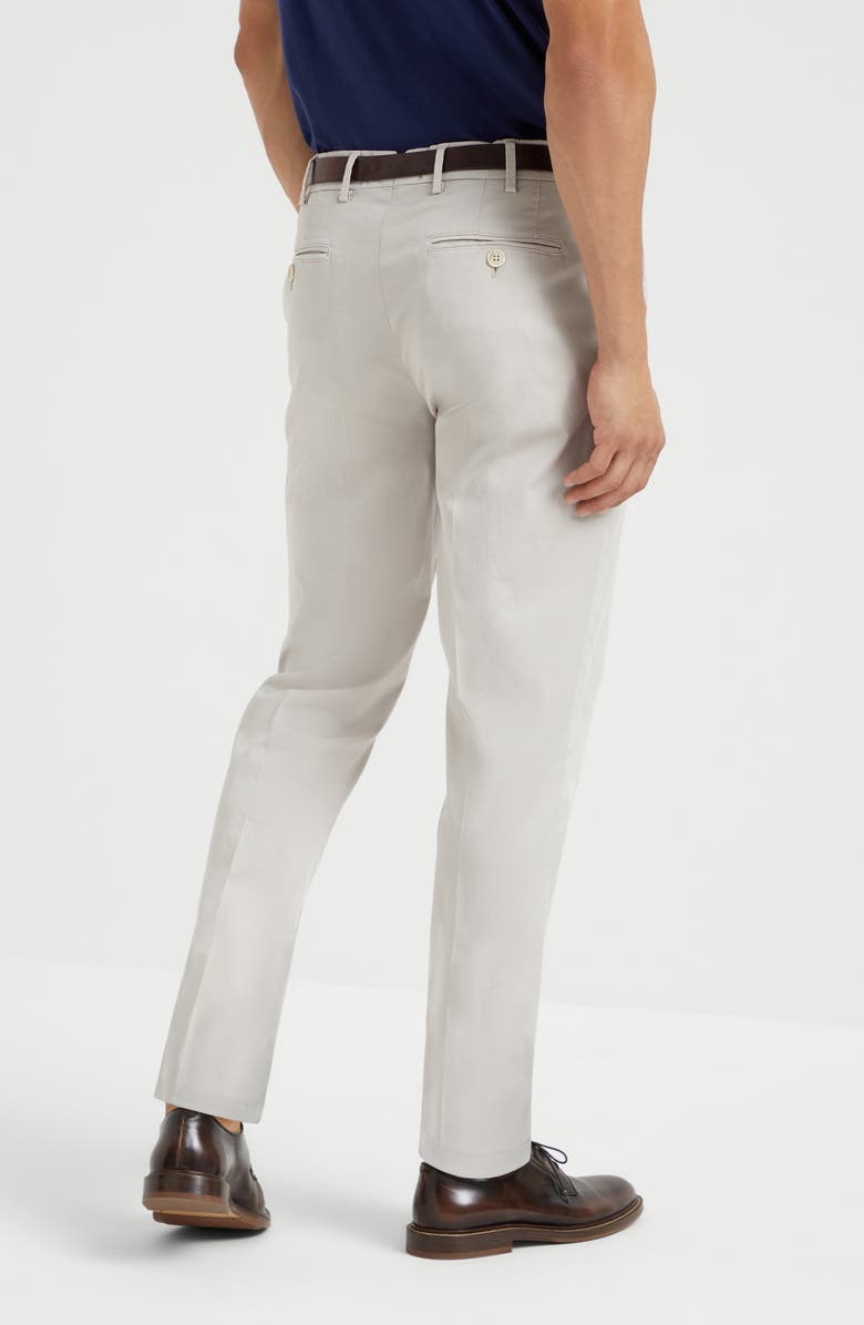 Brunello Cucinelli Gabardine garment dyed trousers, Alternate, color, 