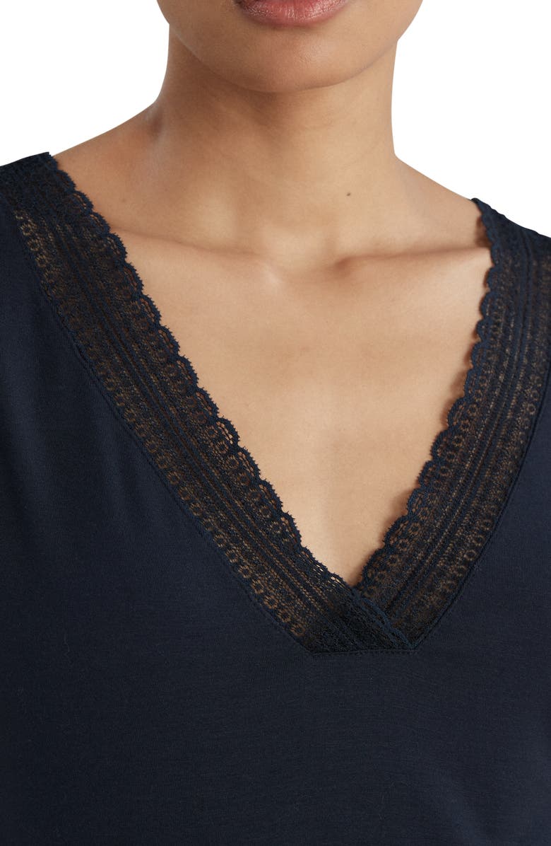 The White Company Lace Trim Knit Pajamas, Alternate, color,