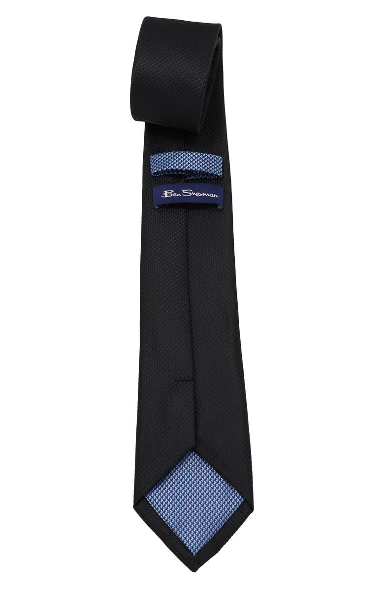 Ben Sherman Textured Solid Tie, Alternate, color, Black