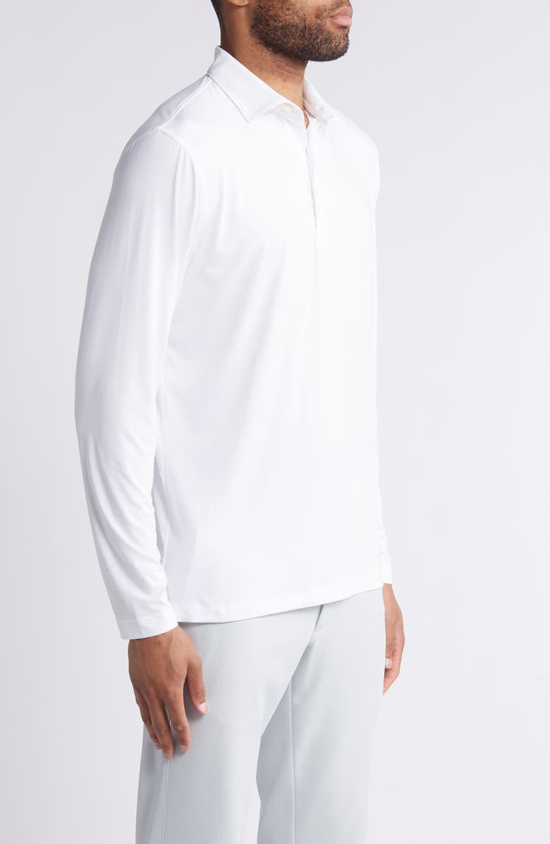 johnnie-O Swing Long Sleeve Performance Polo, Alternate, color, White