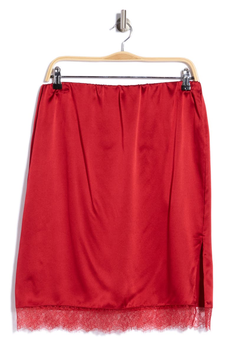The Delicate Silk Skirt, Alternate, color, CHERRY RED