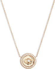 Anzie Classique Royale Evil Eye Disk Necklace