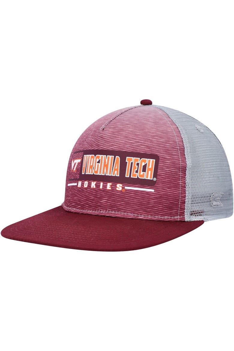Men's Colosseum  Maroon/Gray Virginia Tech Hokies Snapback Hat, Main, color, Maroon