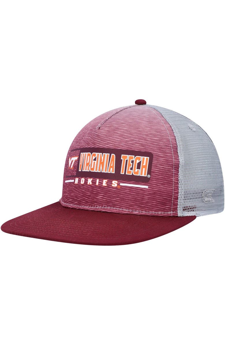 COLOSSEUM Men's Colosseum  Maroon/Gray Virginia Tech Hokies Snapback Hat, Main, color, Maroon