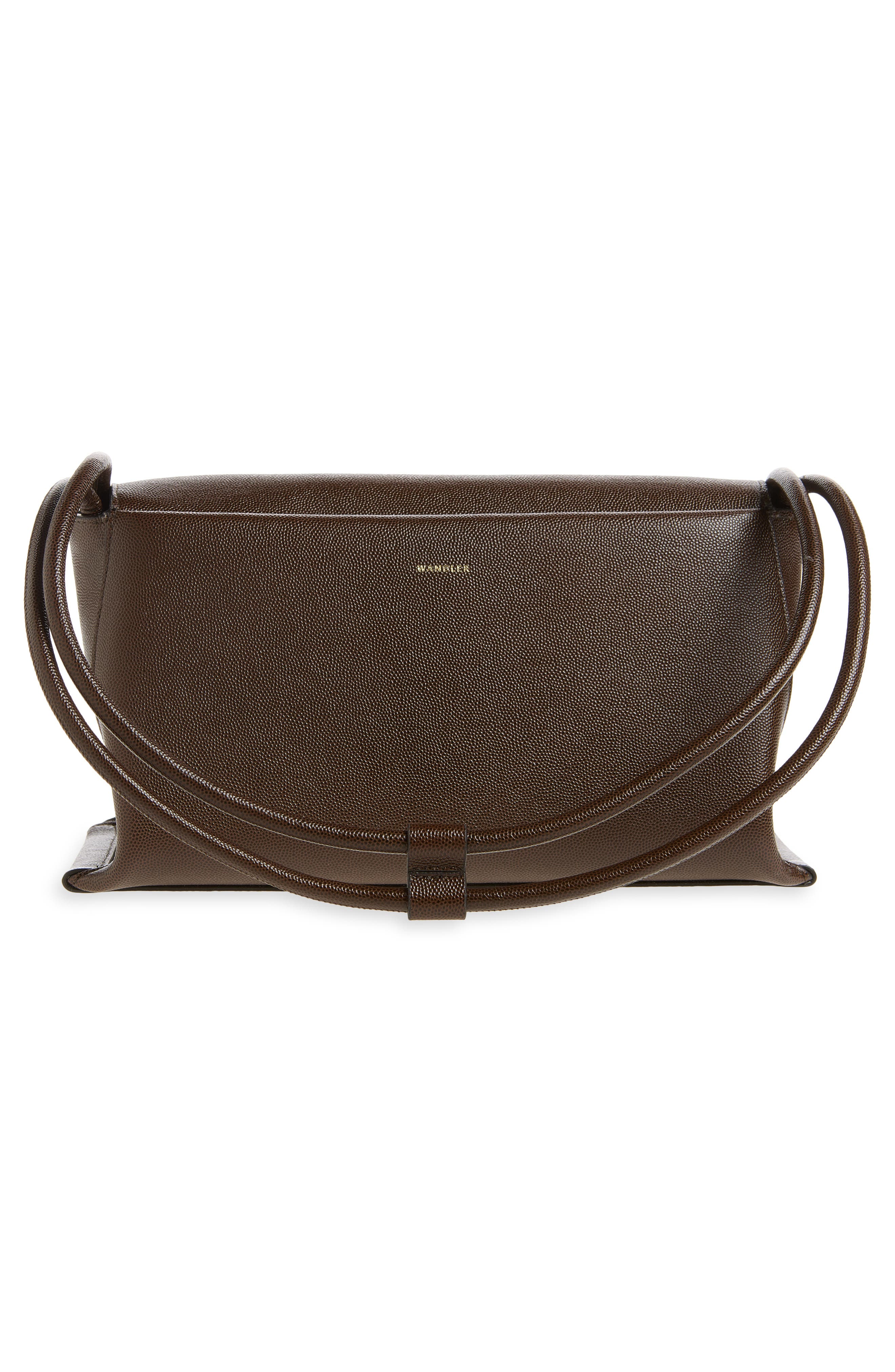 Veneto Leather Shoulder Bag, Alternate, color, SOIL CAVIAR