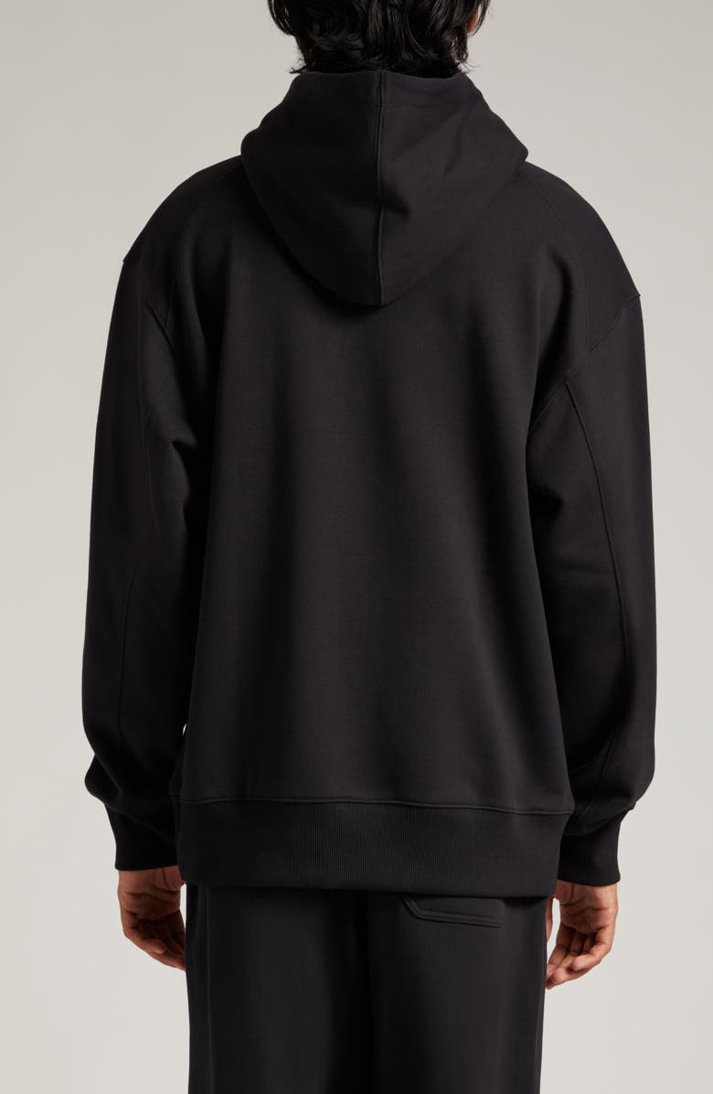 adidas GFX Logo Stretch Organic Cotton Graphic Hoodie, Alternate, color, 