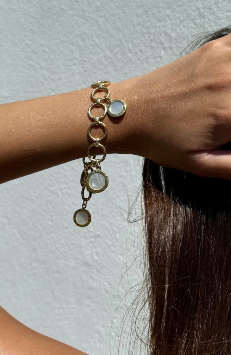 Freya Rose Forged Circular Bracelet, Gold, Alternate, color,