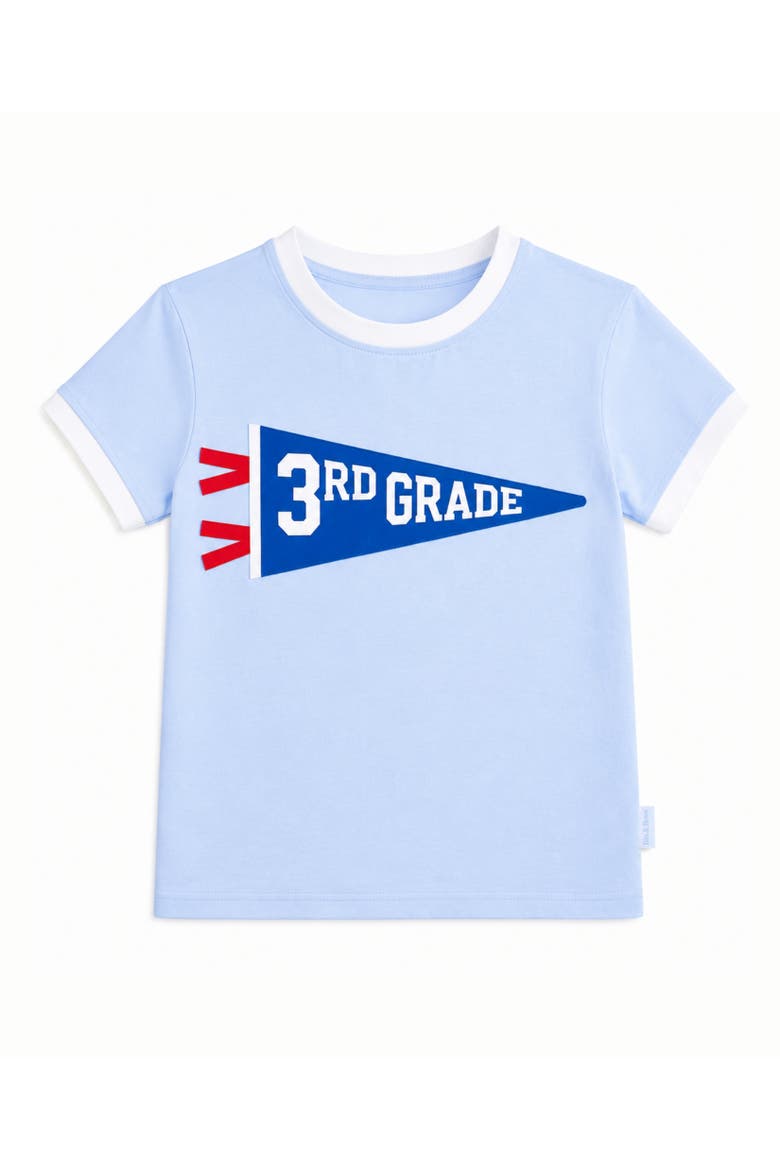 3rd Grade Crewneck T-Shirt, Main, color, Blue/Red/White