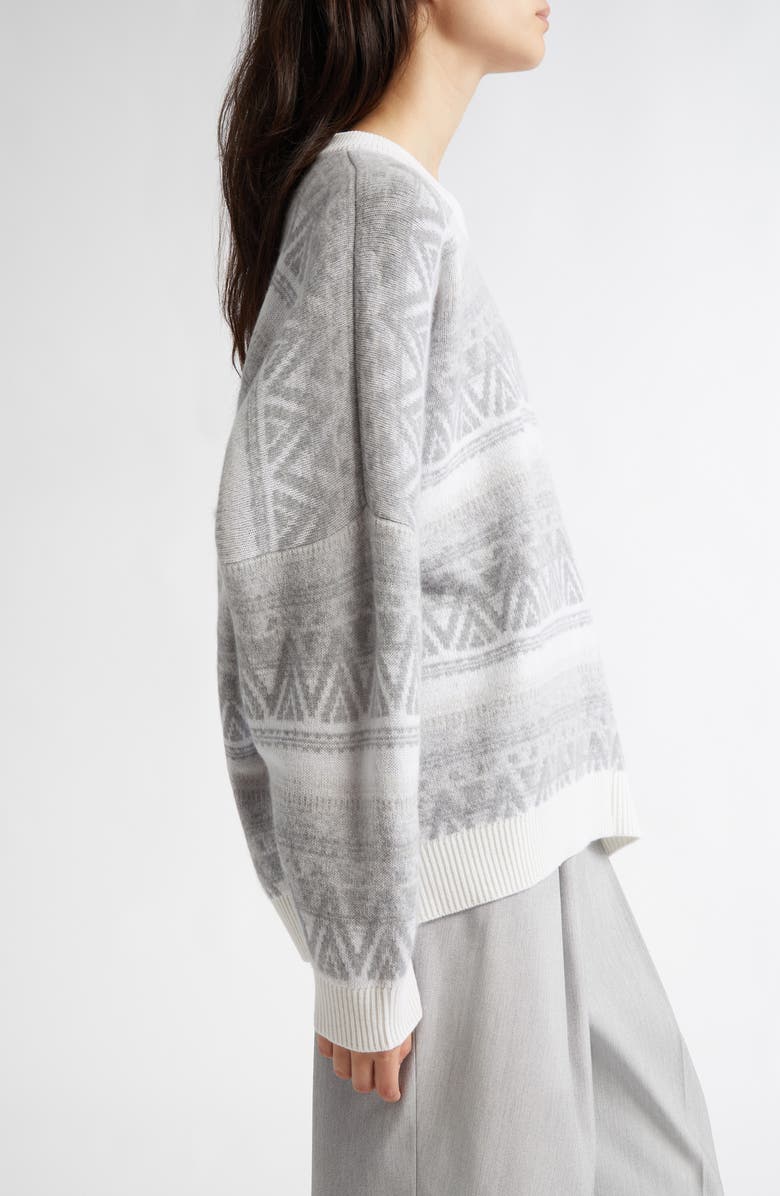 Johnstons of Elgin Oversize Stripe Cashmere Sweater, Alternate, color, 