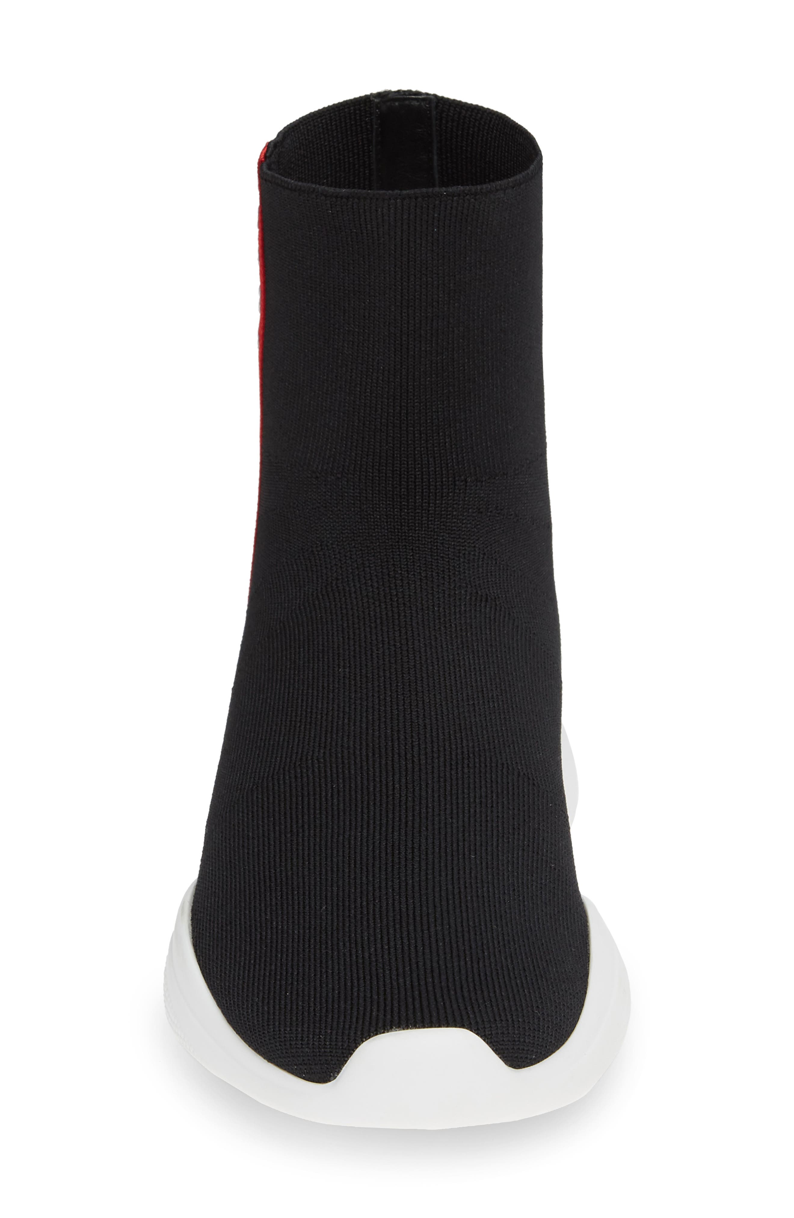 Prada Logo Band Sock Sneaker, Alternate, color, 