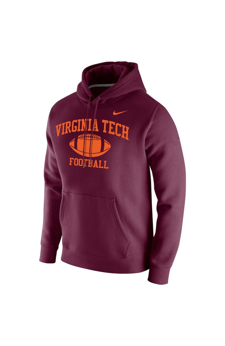 Nike Men's Nike Maroon Virginia Tech Hokies Retro Football Club Fleece Pullover Hoodie, Alternate, color, 