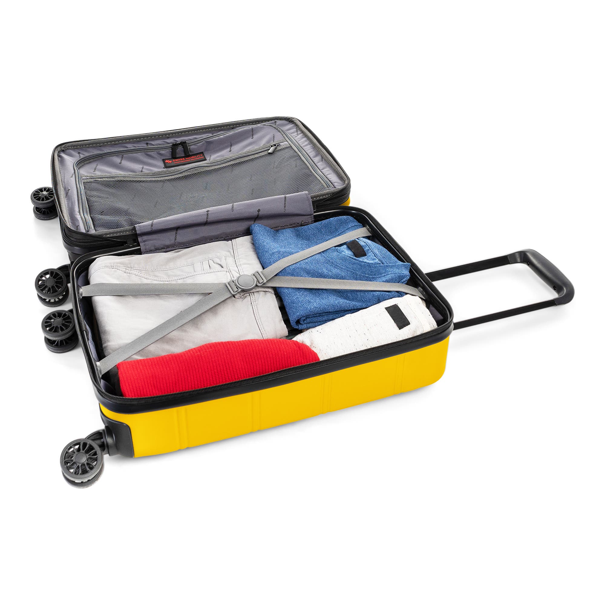 Swiss Mobility LAX 3 Piece Hardside Luggage Set, Alternate, color, Yellow