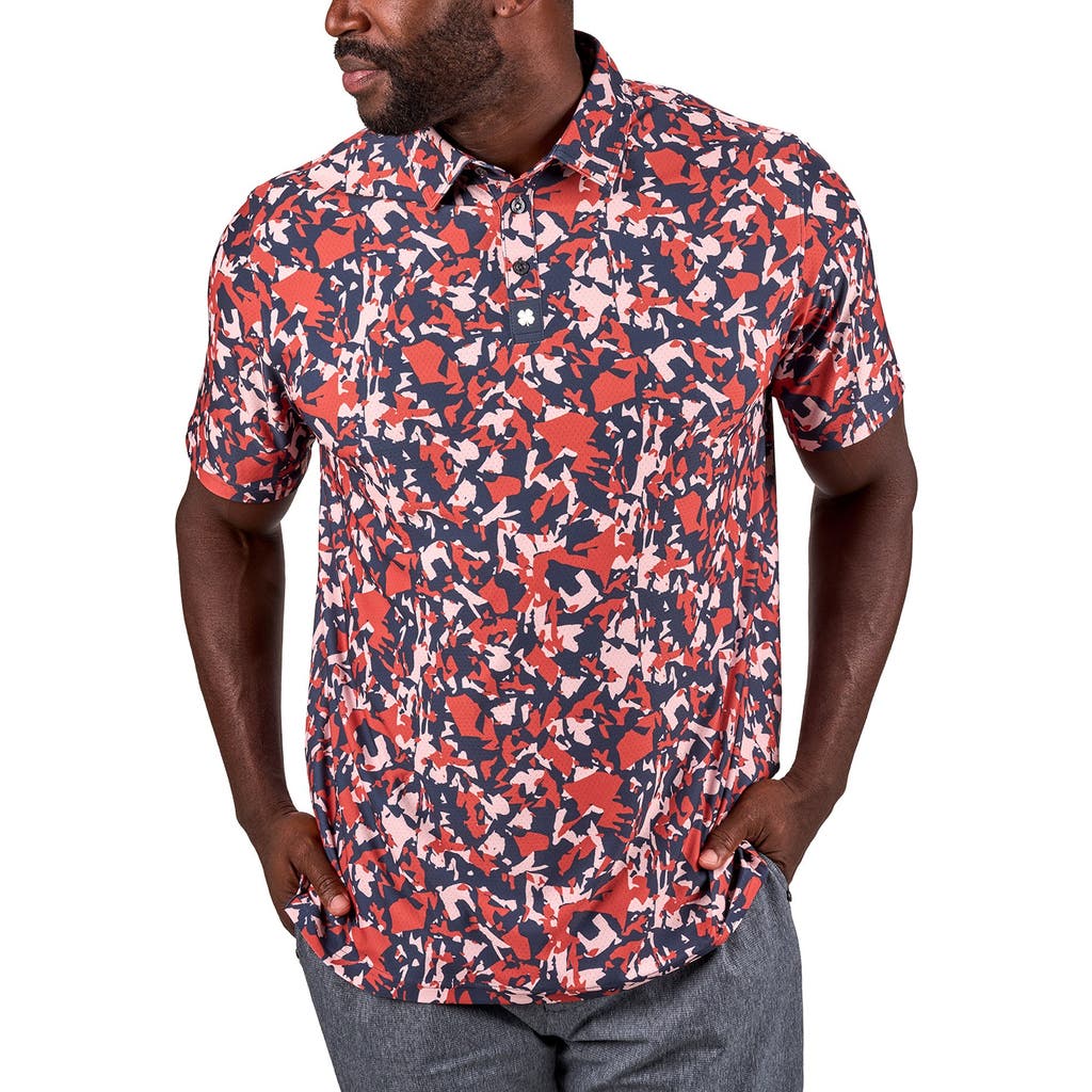Black Clover Camo Mix Polo In Multi