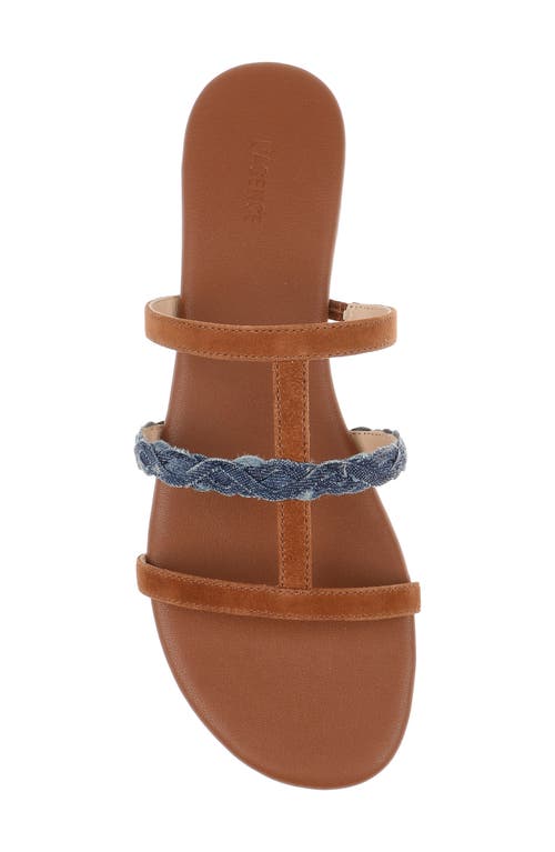 L Agence L'agence Hennie Slide Sandal In Cognac Suede