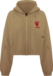 PCFG Cotton Destroyed Zip Up Hoodie