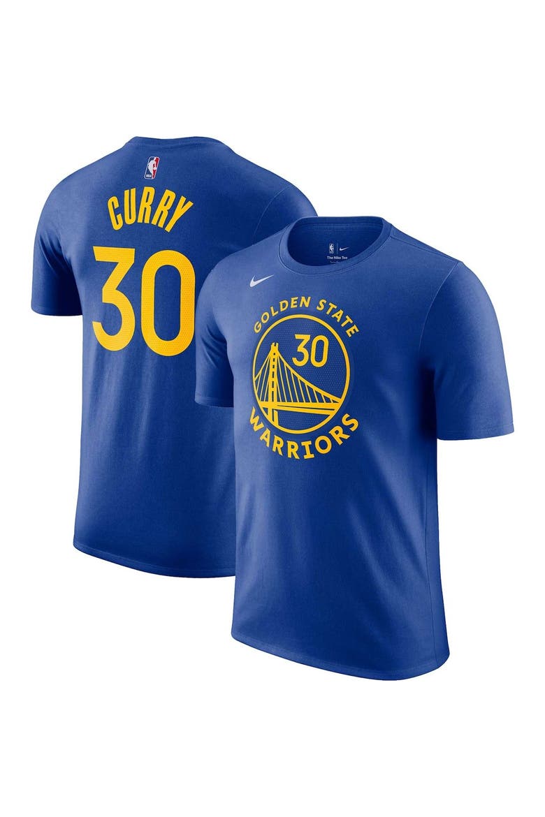 Men's Nike Stephen Curry Royal Golden State Warriors Icon 2022/23 Name & Number T-Shirt, Main, color, Royal