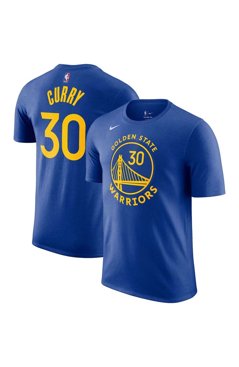 Nike Men's Nike Stephen Curry Royal Golden State Warriors Icon 2022/23 Name & Number T-Shirt, Main, color, Royal