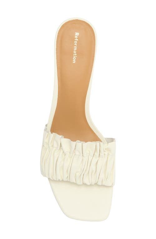 Reformation Shereen Ruched Slide Sandal