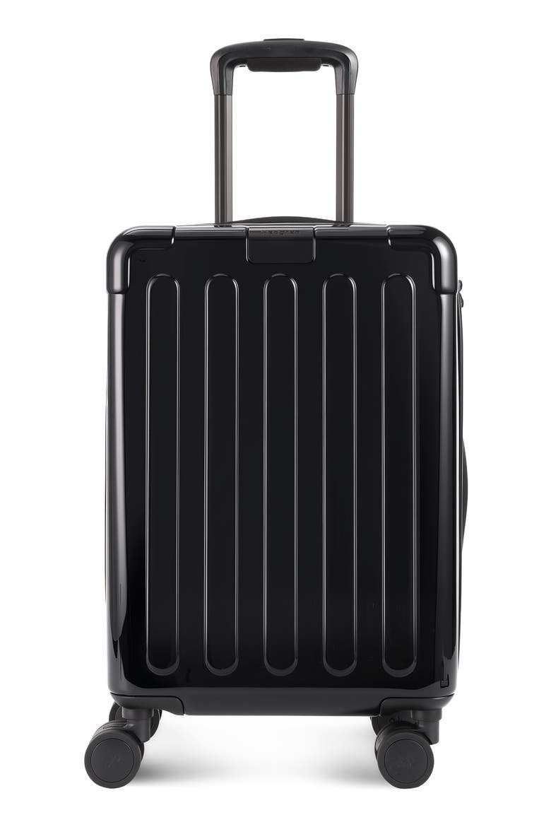 Nostos Glossy Spinner Carry-On, Main, color, NOCTURNE