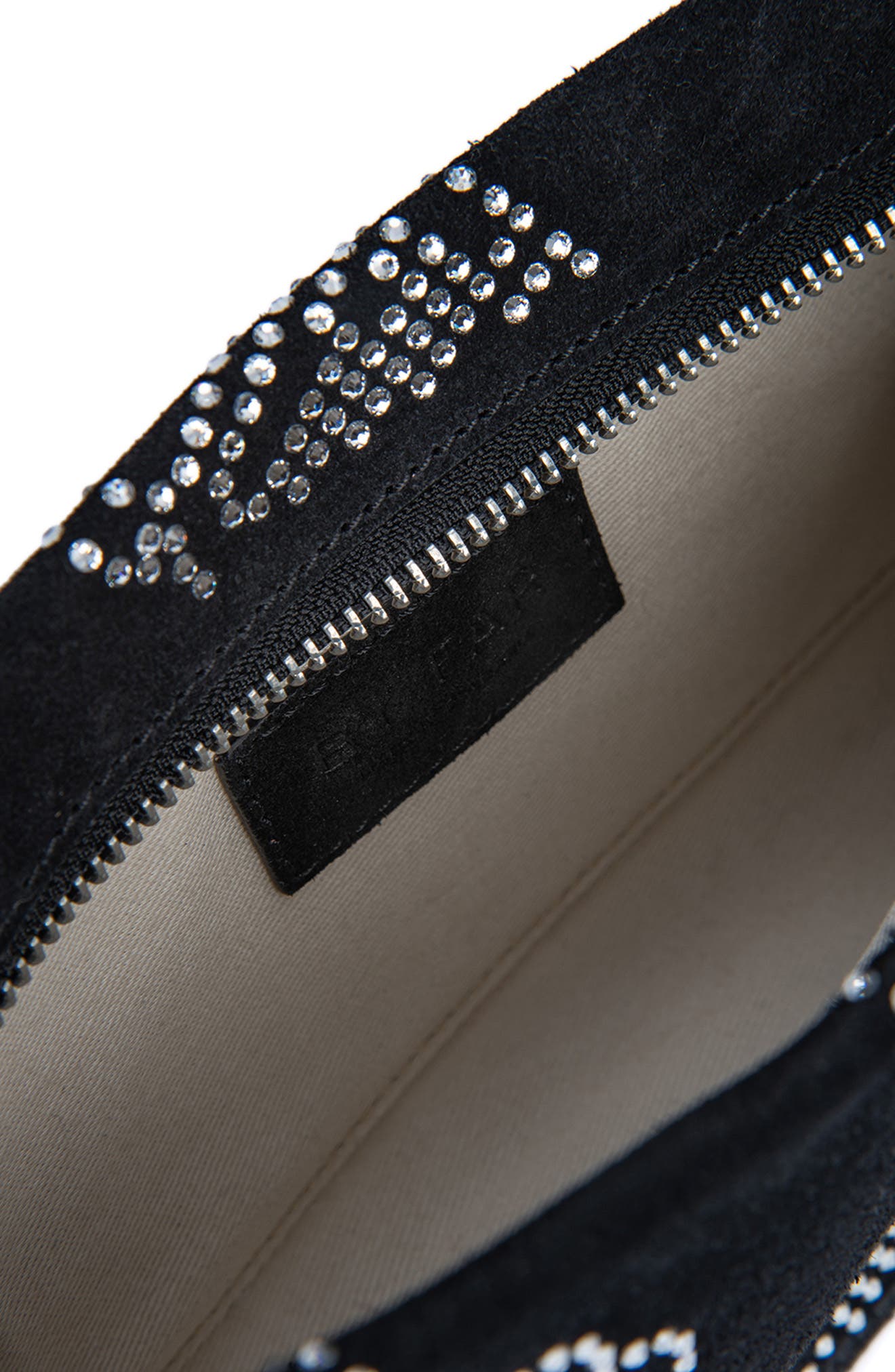 Dulce Studded Leather Shoulder Bag, Alternate, color, BLACK