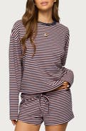 EDIKTED Jainee Stripe Long Sleeve Top