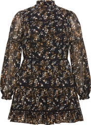 City Chic Lennox Floral Long Sleeve Dress