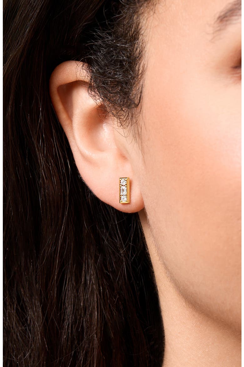 Maya 18K Yellow Gold Diamond Stud Earrings, Alternate, color, 18K YELLOW GOLD