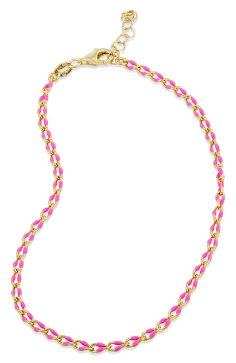 Enamel Dot Chain Anklet