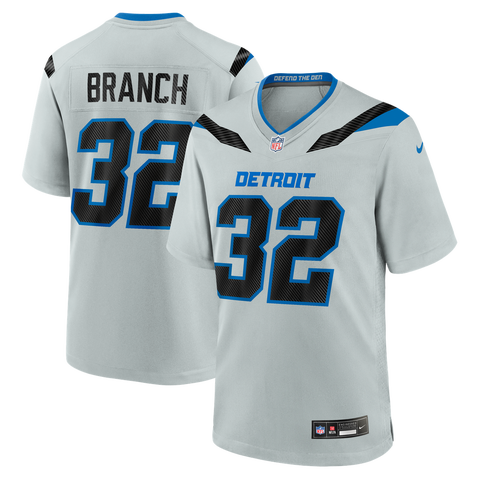 Men's Nike Brian Branch Silver Detroit Lions 2026 Rivalries Collection Game Jersey