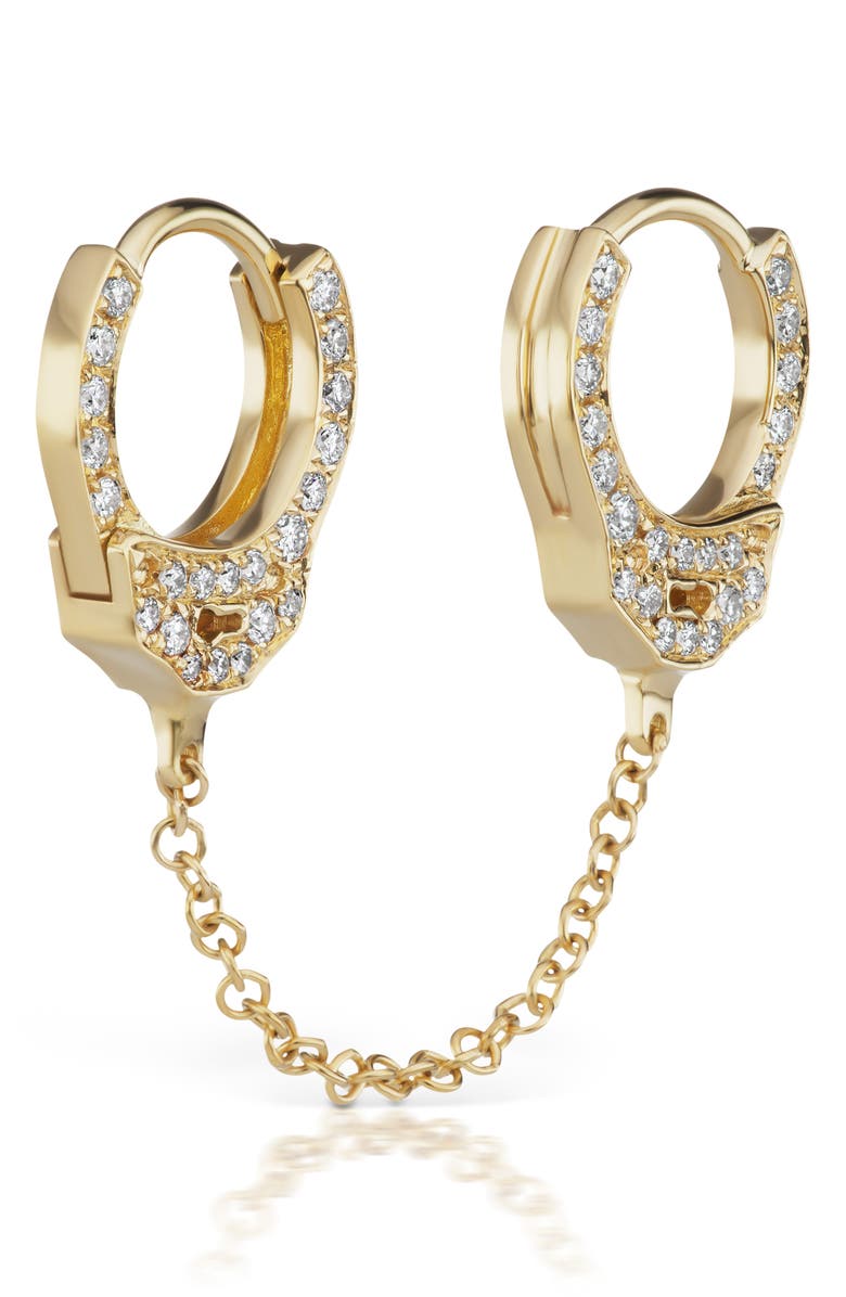 MARIA TASH 6.5mm Medium Chain Diamond Handcuff Clickers, Main, color, 