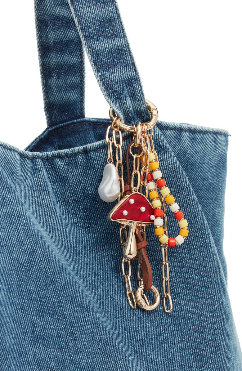 Chelsea28 Mushroom Bag Charm, Alternate, color, Red Multi- Gold