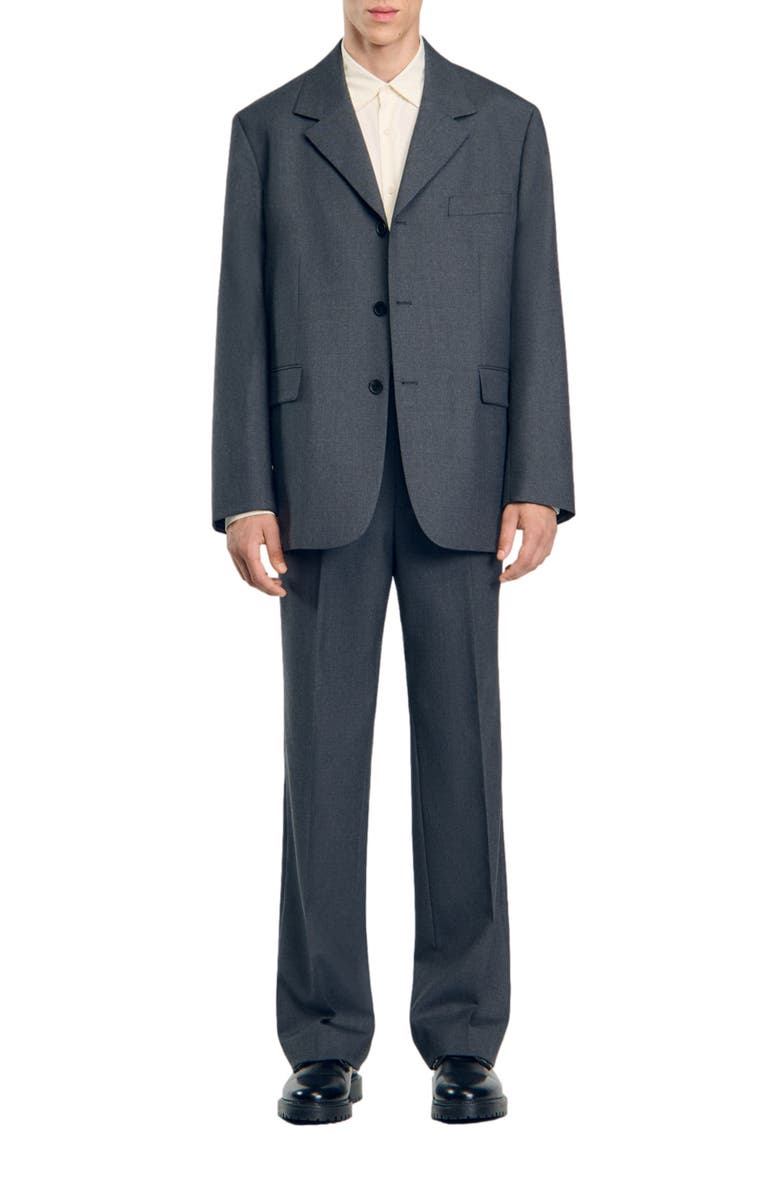 SANDRO Oversized suit jacket, Main, color, 
