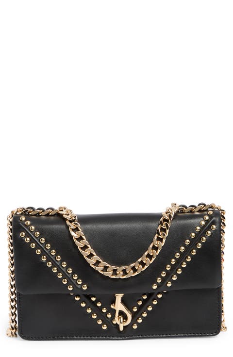 V Studded Wallet on a Chain Crossbody Bag