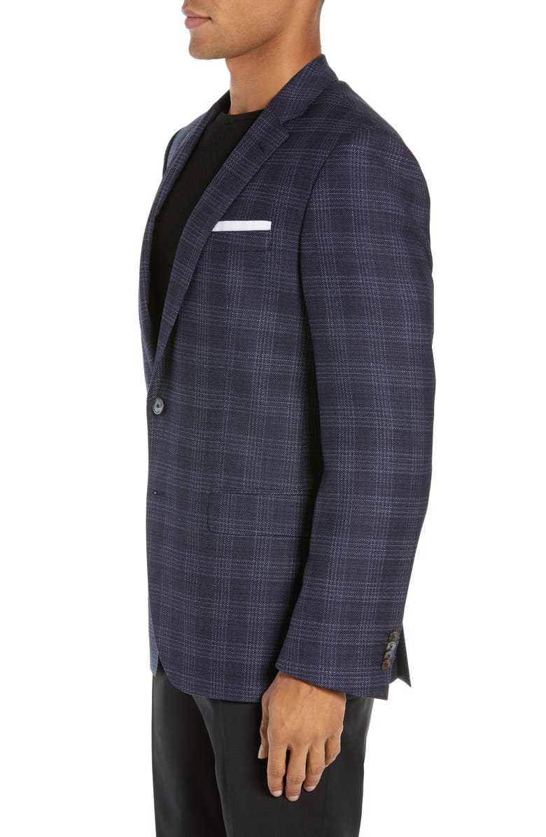 BOSS Hutsons Slim Fit Check Virgin Wool Sport Coat, Alternate, color,
