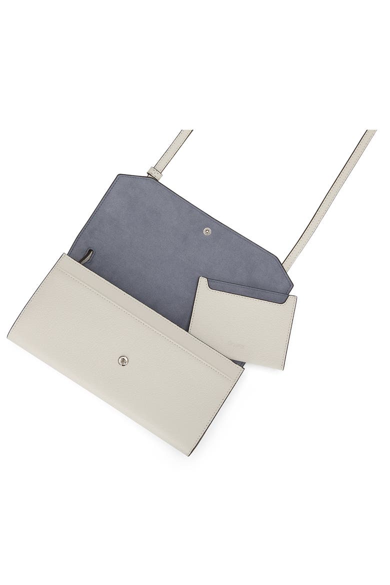 Mandy Leather Crossbody Wallet, Alternate, color, CLOUD