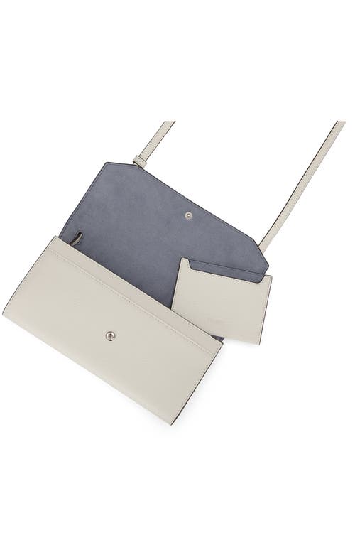 Oryany Mandy Leather Crossbody Wallet In Gray