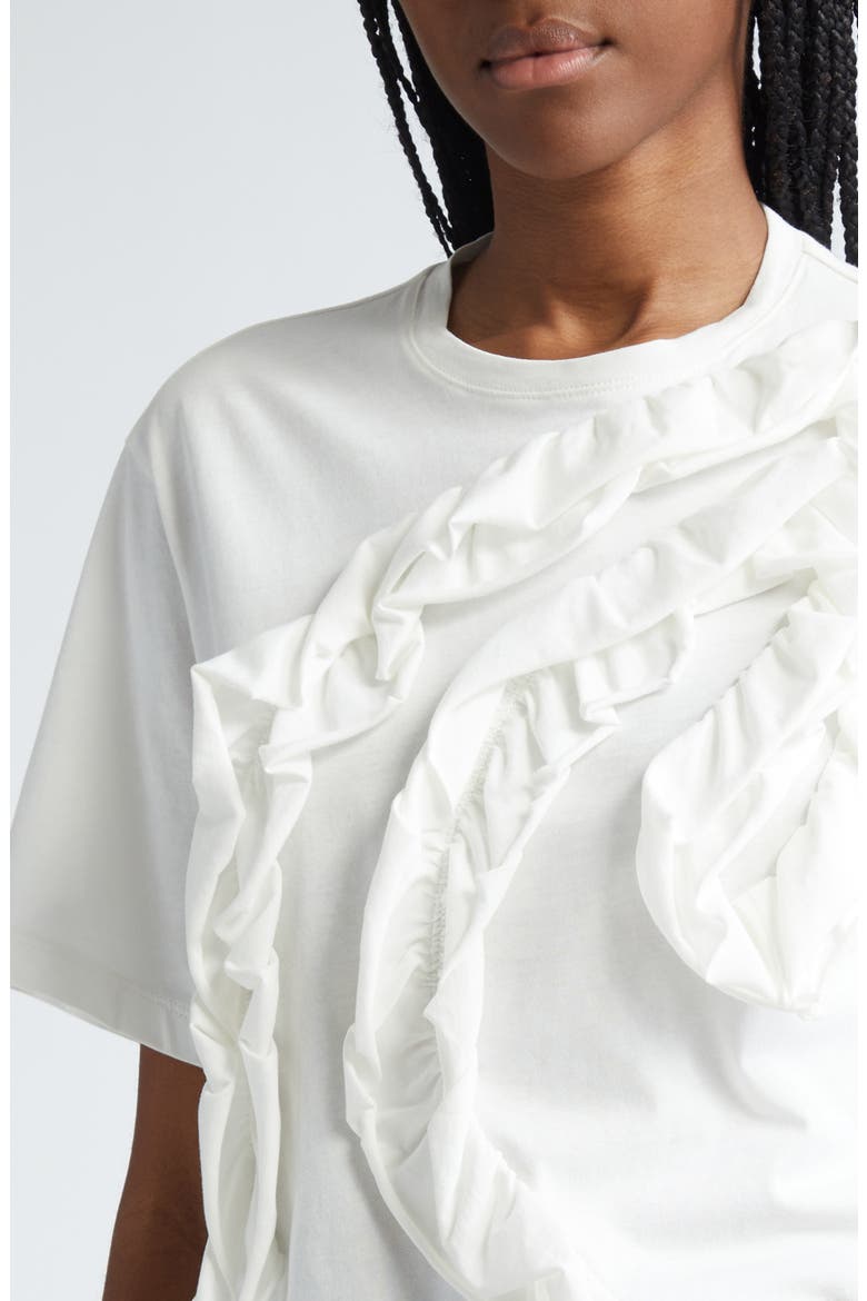 Aris Ruffle Cotton Top, Alternate, color, PRISTINE