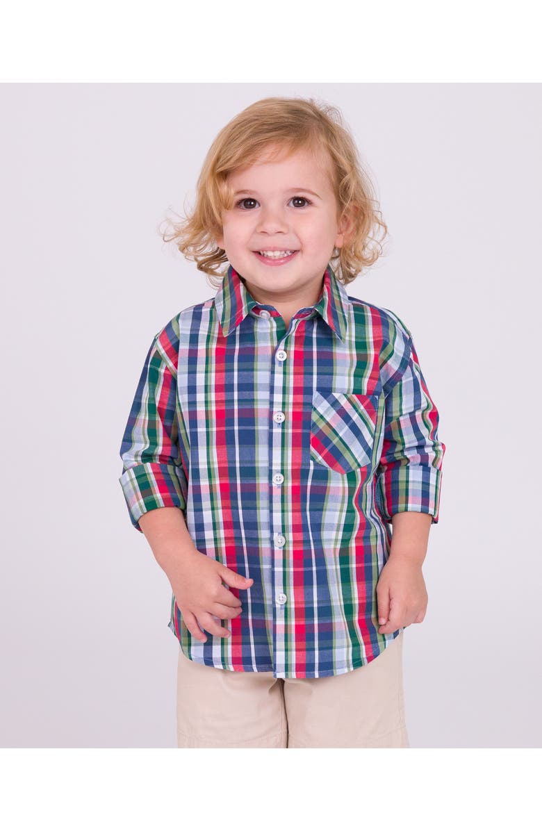 RuggedButts Toddler Boys Long Sleeve Button Down Shirt, Alternate, color, 