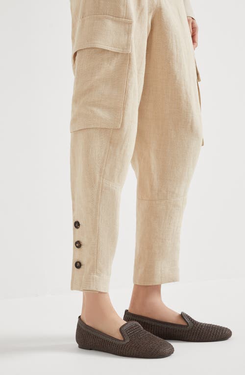 Shop Brunello Cucinelli Explorer Cargo Trousers In Beige