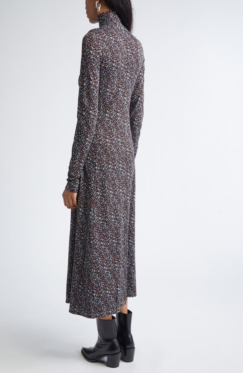 Rabanne Grommet Detail Long Sleeve Knit Dress, Alternate, color, Black / Blue / Red