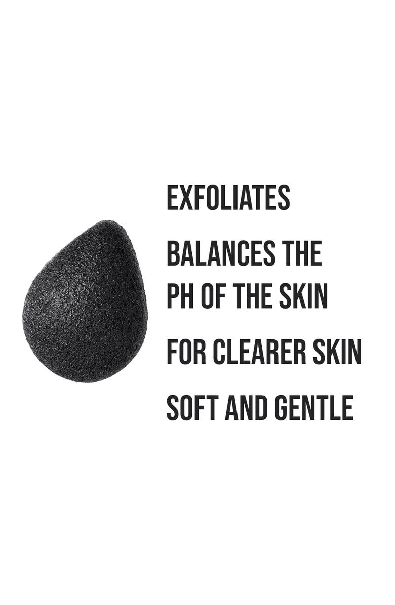 PURSONIC Natural Wood Charcoal Konjac Sponge 10-Pack, Alternate, color, Multicolor