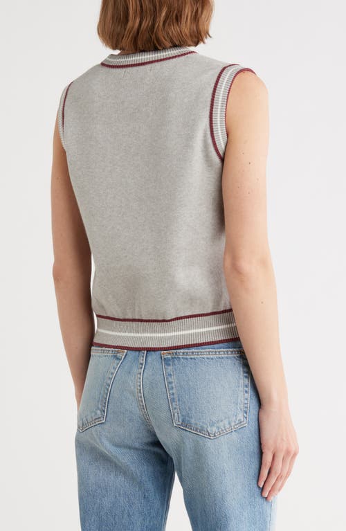 Vigoss Cherry Sweater Vest In Gray