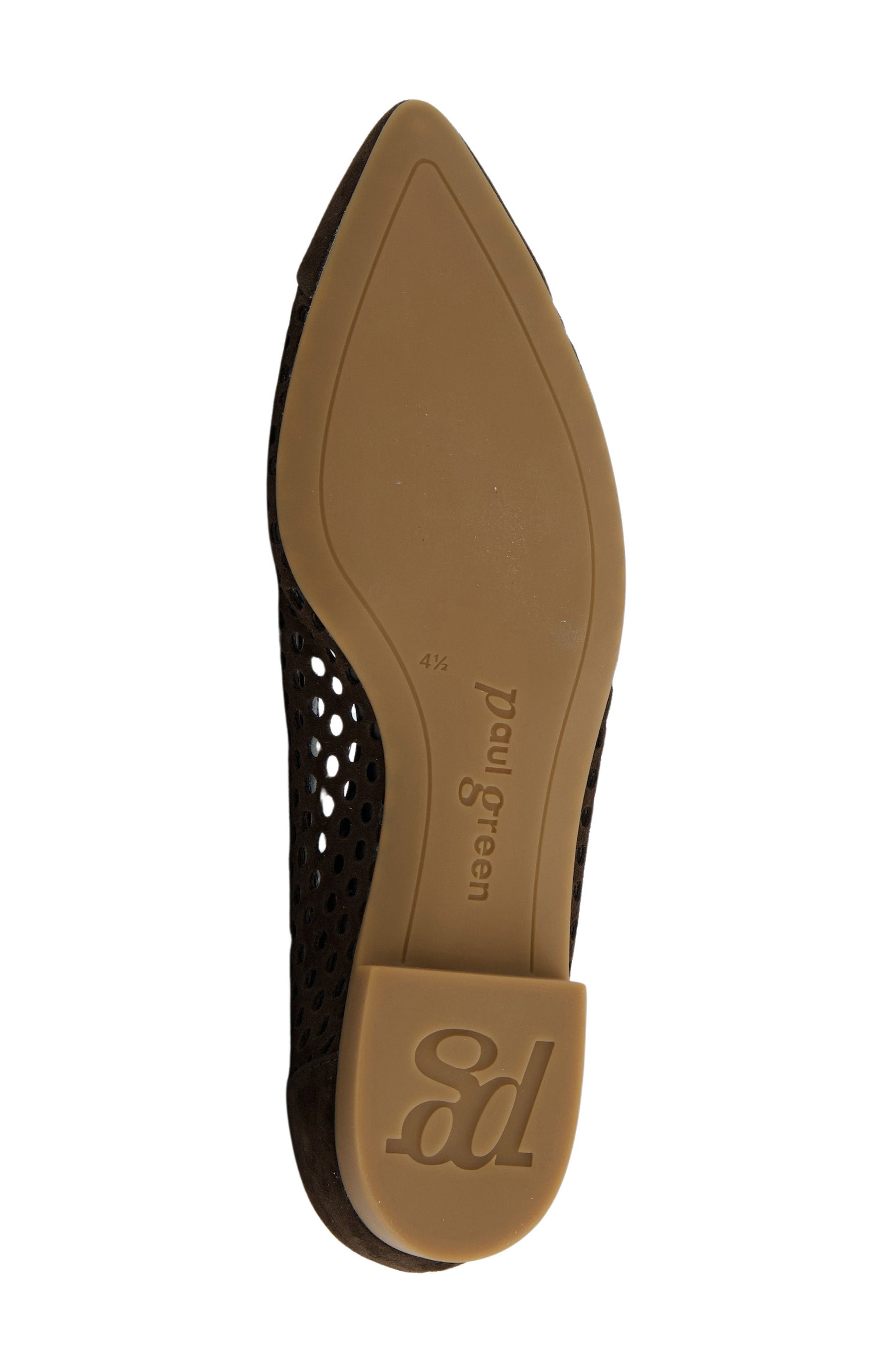 Deanna Pointed Cap Toe Flat, Alternate, color, MORO SUEDE