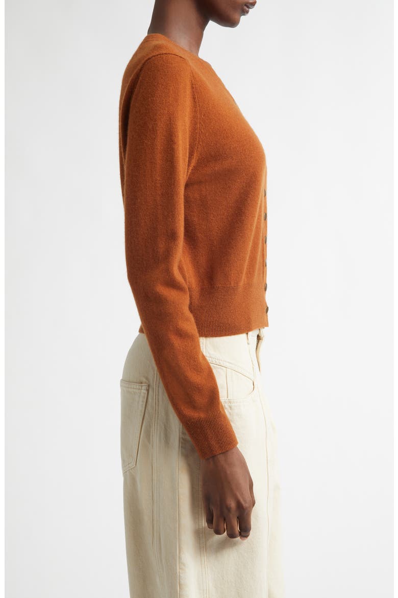 Idesia Merino Wool & Cashmere Cardigan, Alternate, color, CARAMEL